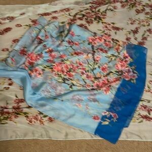 Silky Chiffon Scarf Pareo Flowing Elegance Shawl